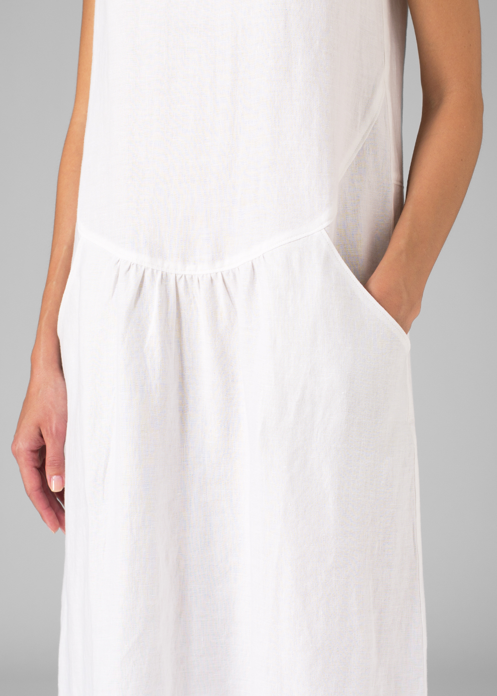 Linen Short Sleeve Dress Plus Size