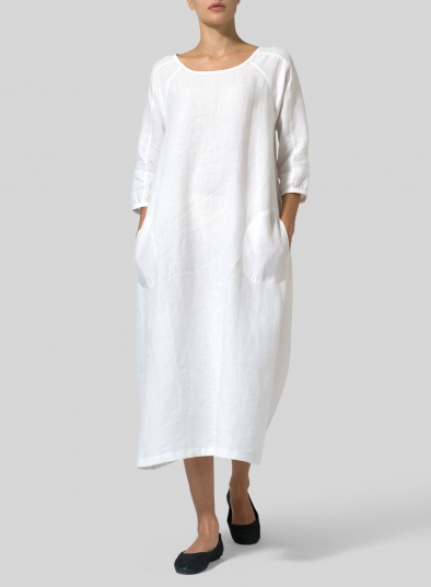 linen maxi dress with sleeves