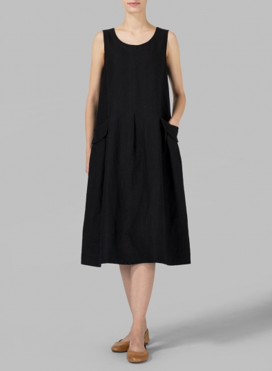 OYS - XS - S - M - XL - Final Sale - Maybelle Gathered Swing Dress in Solid  Black