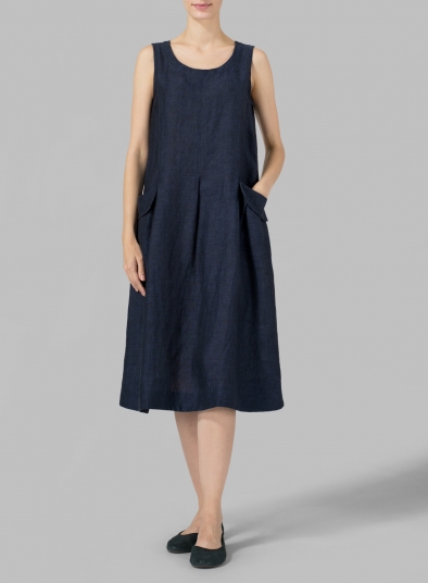 linen swing dress