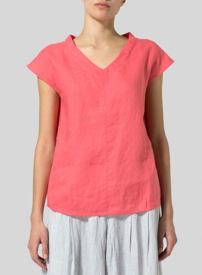 Linen Perfect Cap Sleeve Top