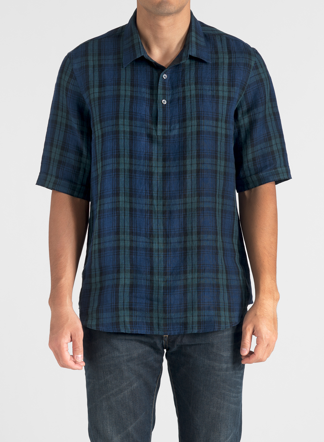 popover linen shirt