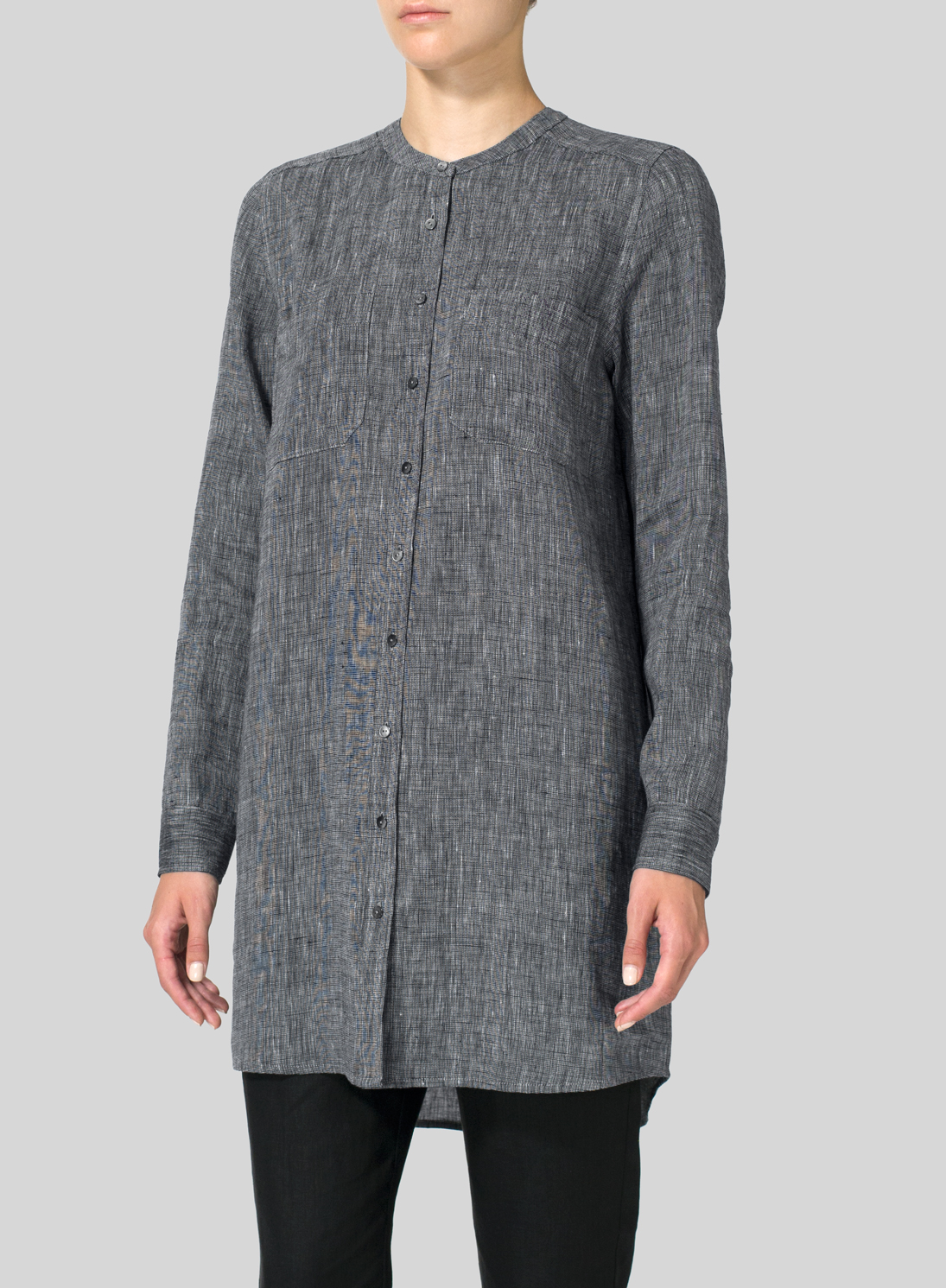 womens black linen shirt uk