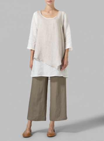 Linen Relaxed Crop Pants