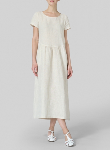 Linen Short Sleeve Dress