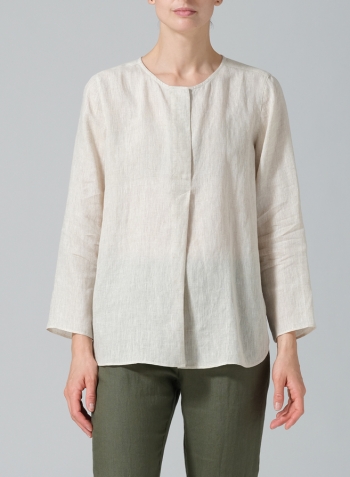 Oat Linen L/S Relaxed Fit Blouse