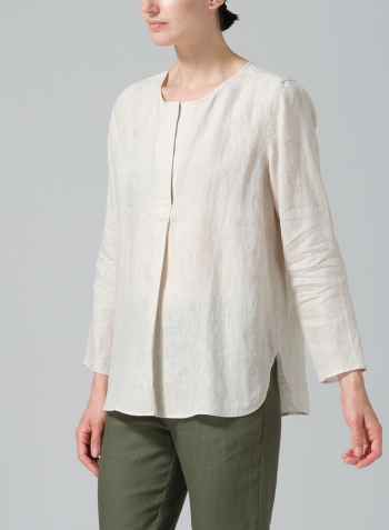 Oat Linen L/S Relaxed Fit Blouse