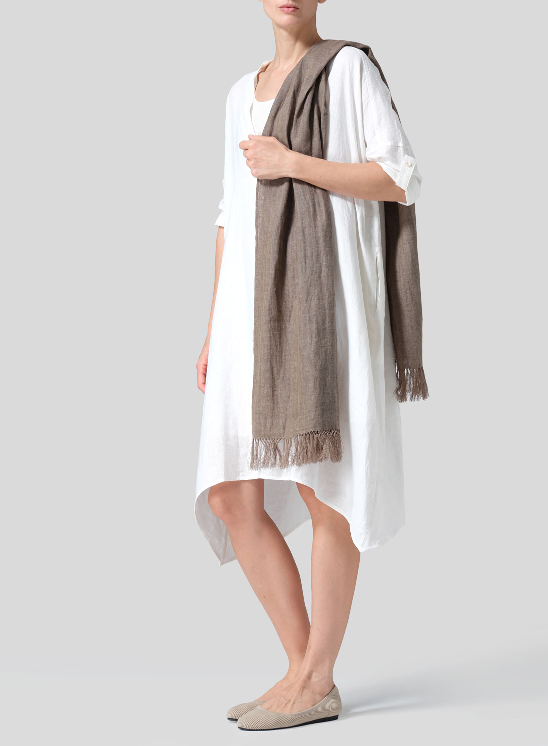 Linen Soil Short Scarf