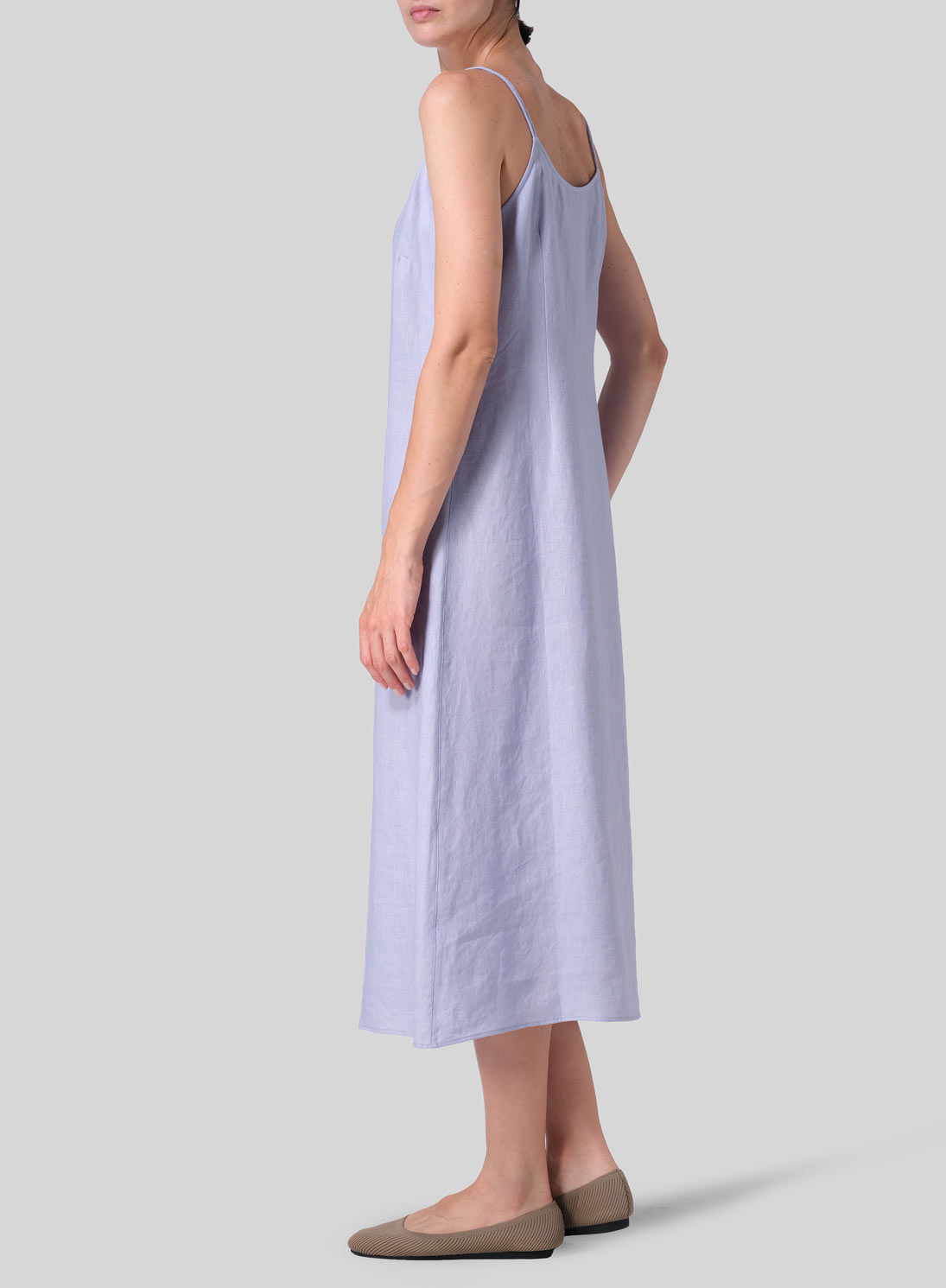 Linen Slim Fit Spaghetti Strap Dress