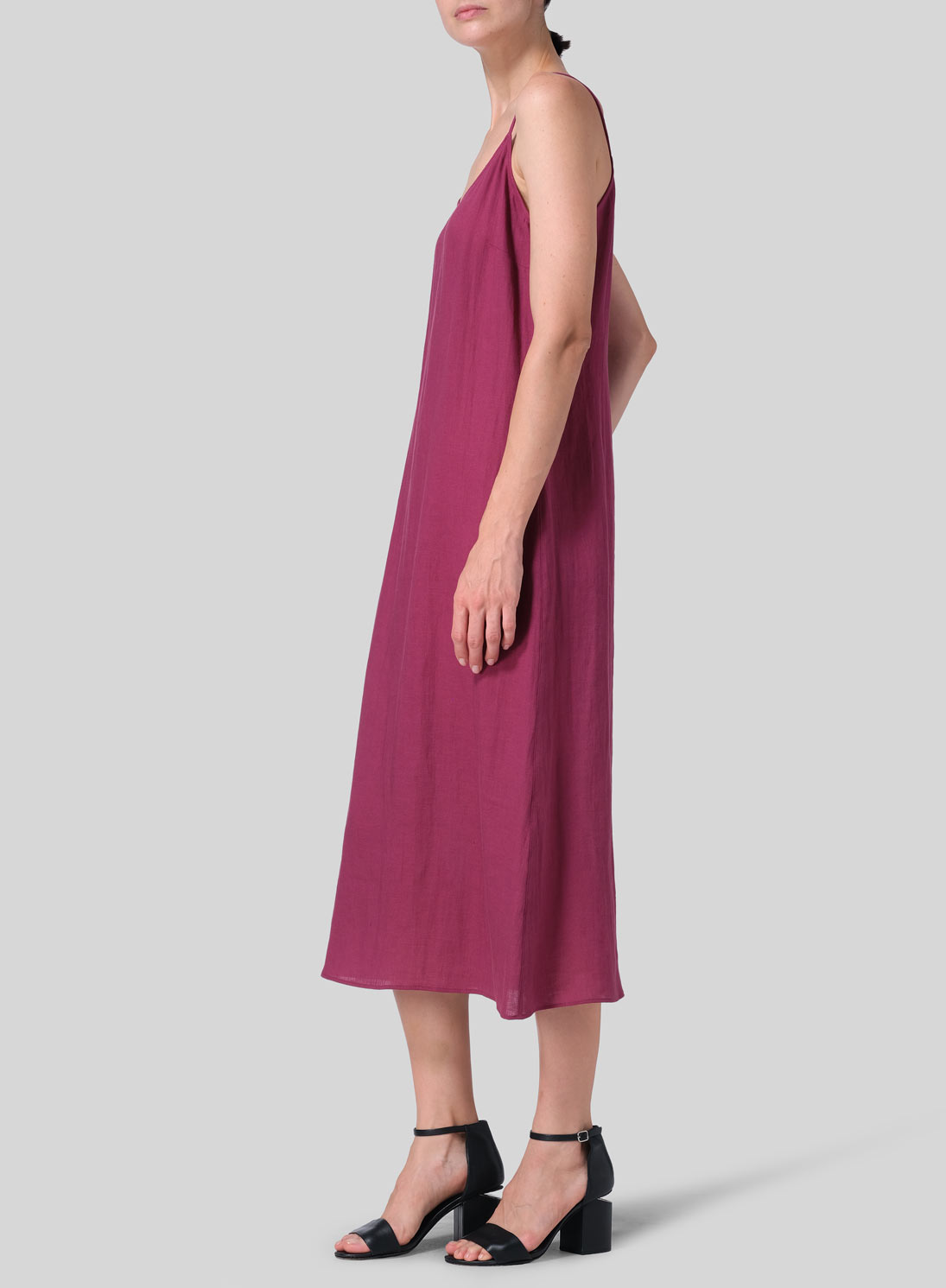 Linen Slim Fit Spaghetti Strap Dress