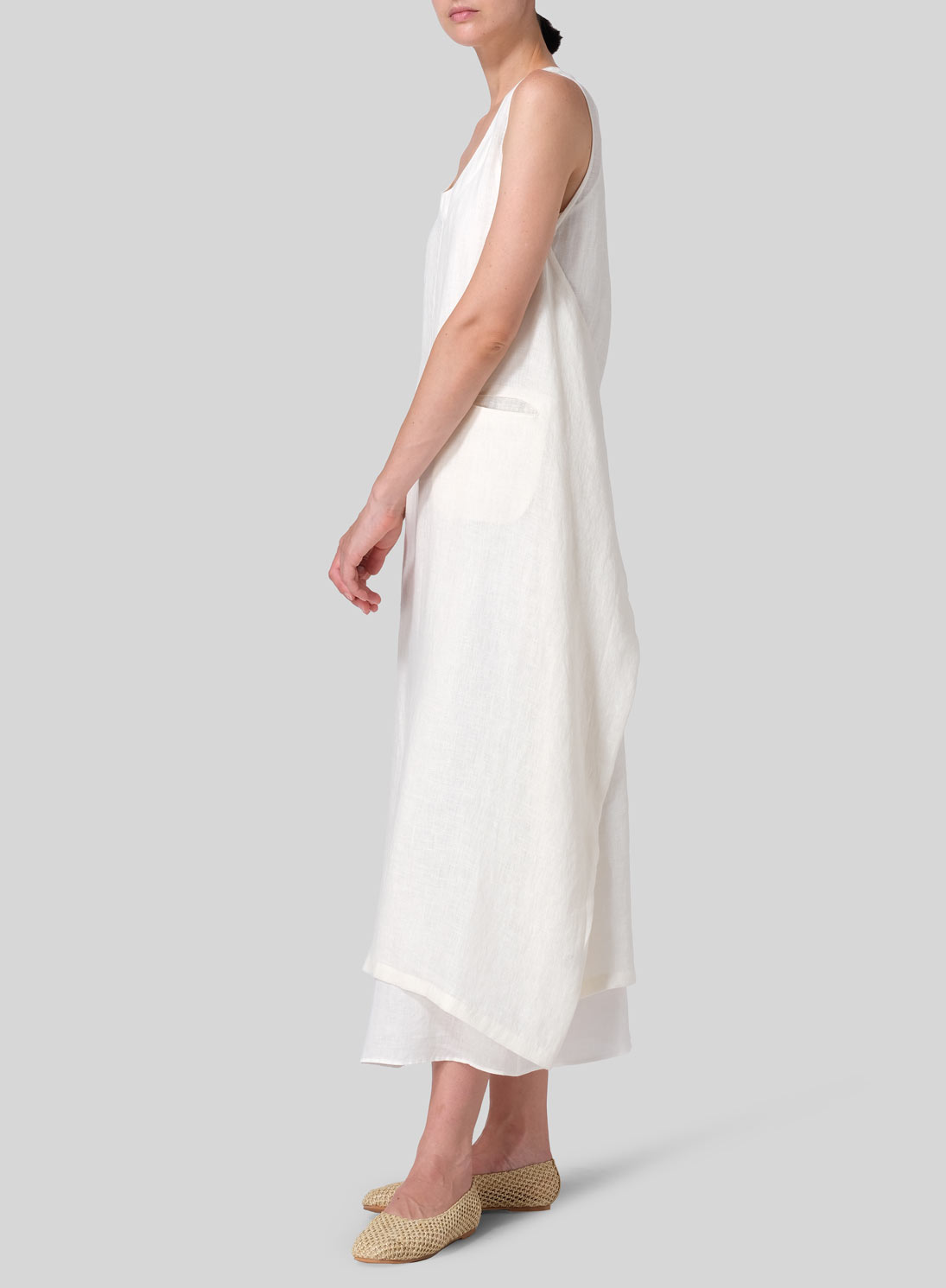 Lightweight Linen Sleeveless Long Dress