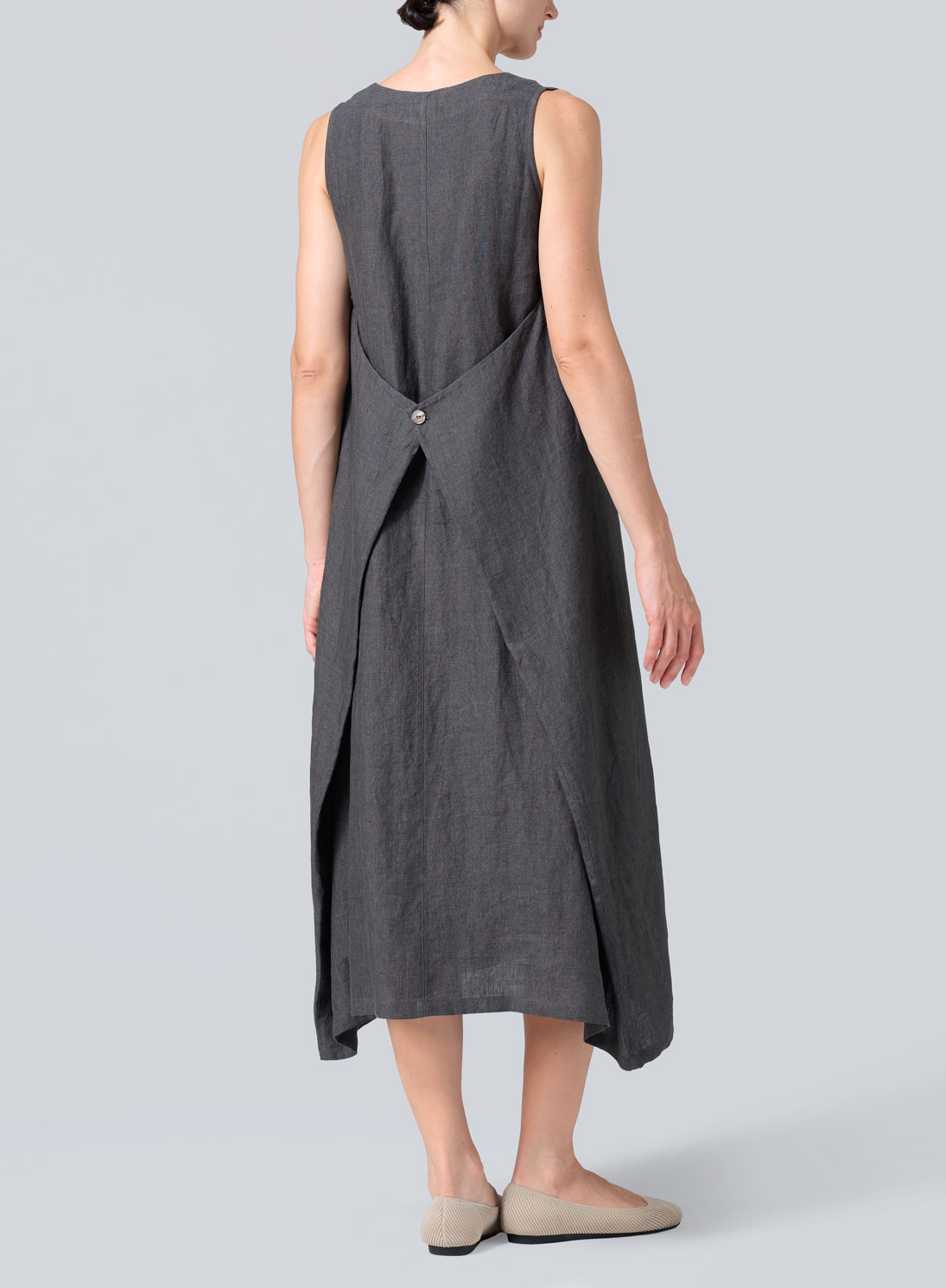 Linen Sleeveless Long Dress