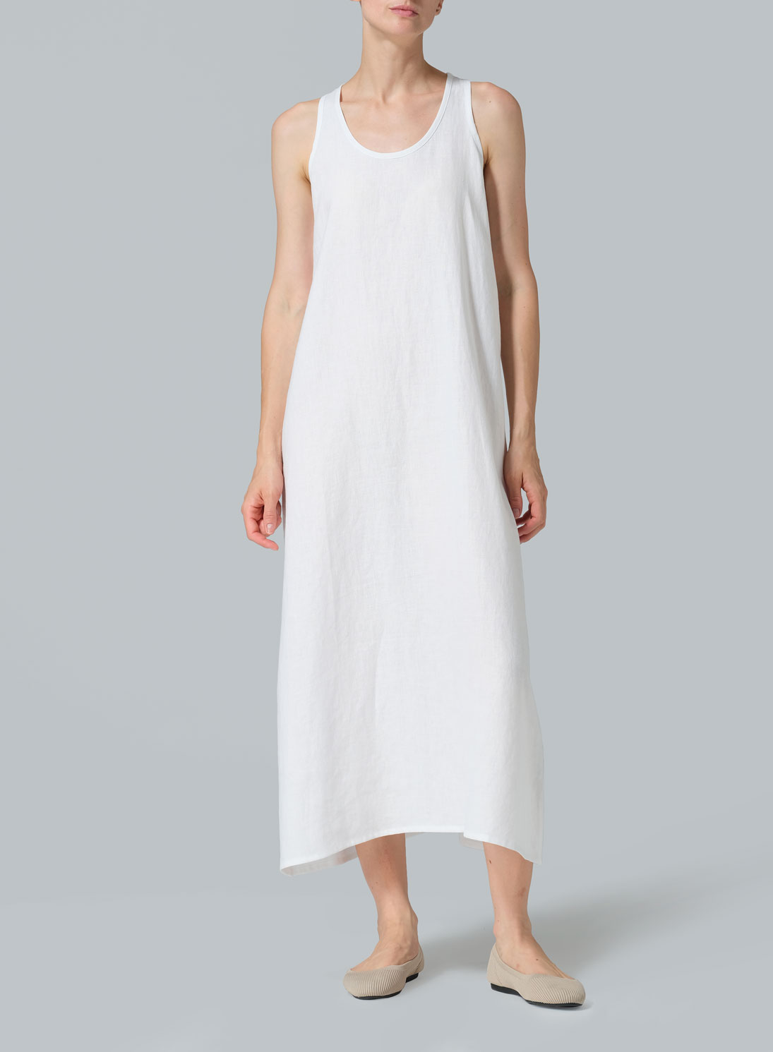 Linen A-line Maxi Dress