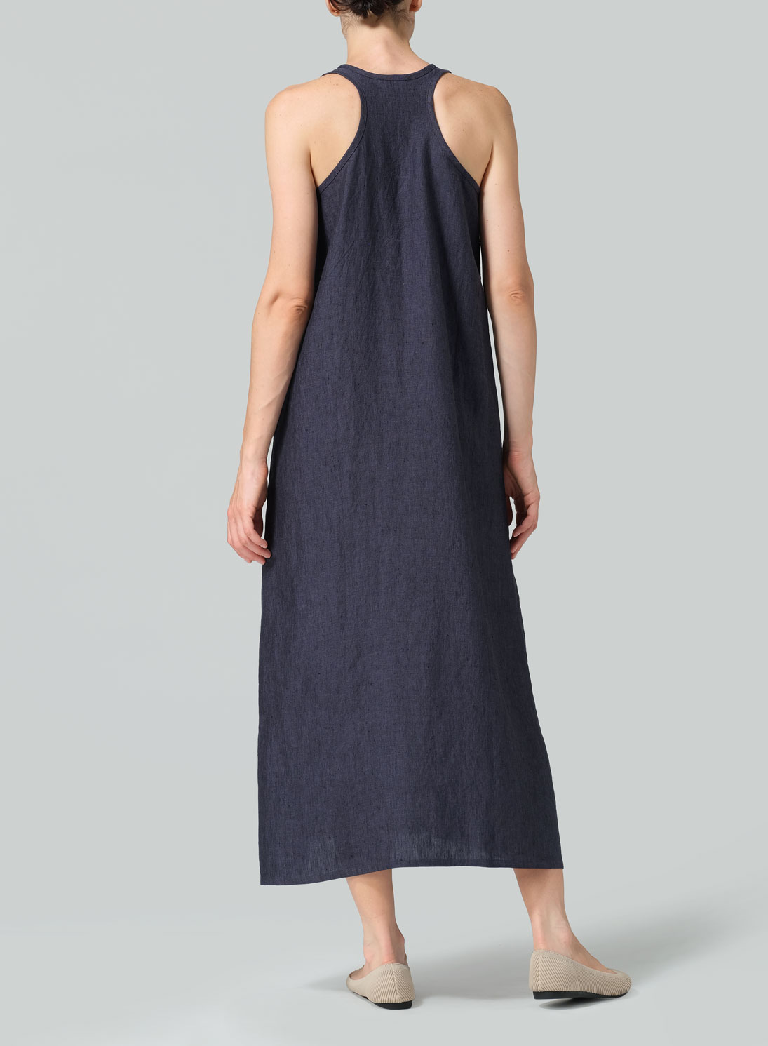 Linen A-line Maxi Dress