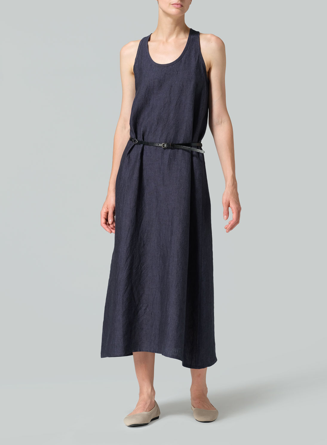 Linen A-line Maxi Dress