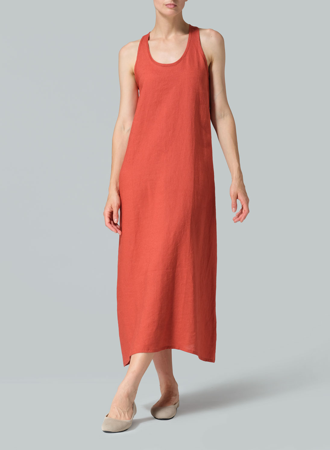 Linen A-line Maxi Dress