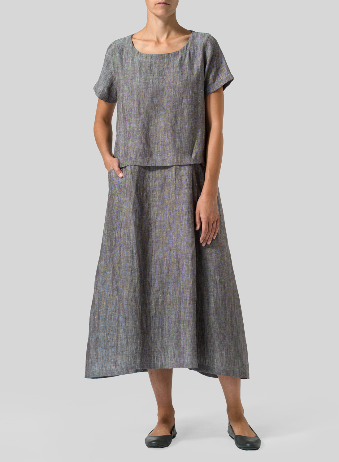 linen a line dress