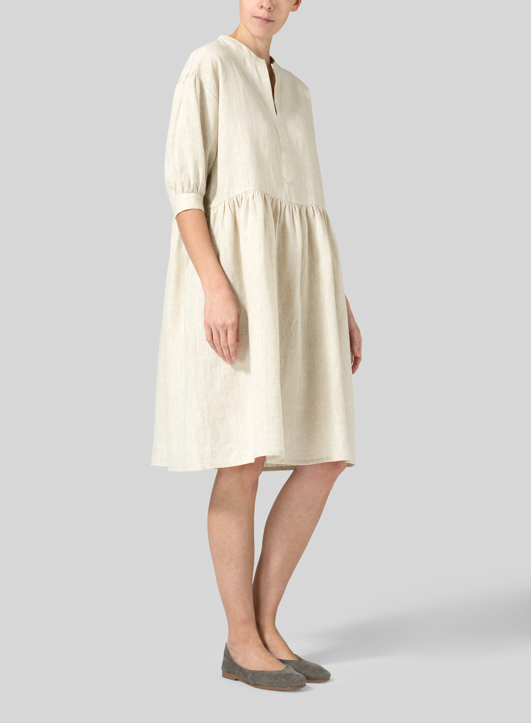 Linen Lantern Dress - Plus Size