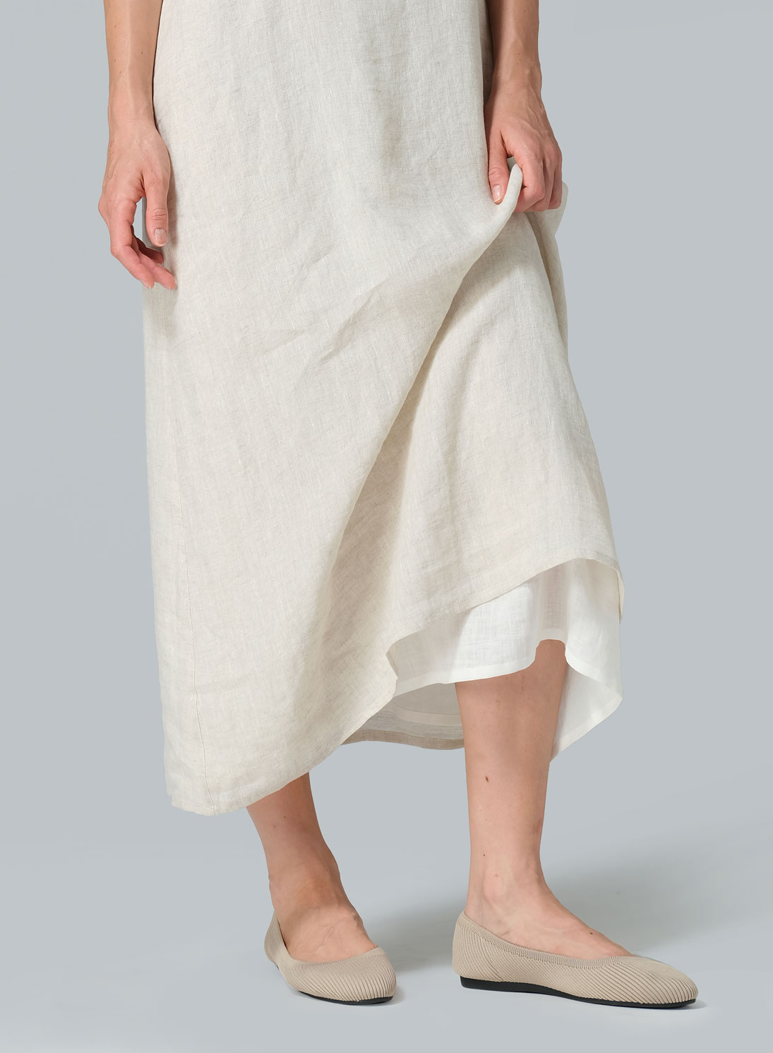 Linen Layering A-line Maxi Dress