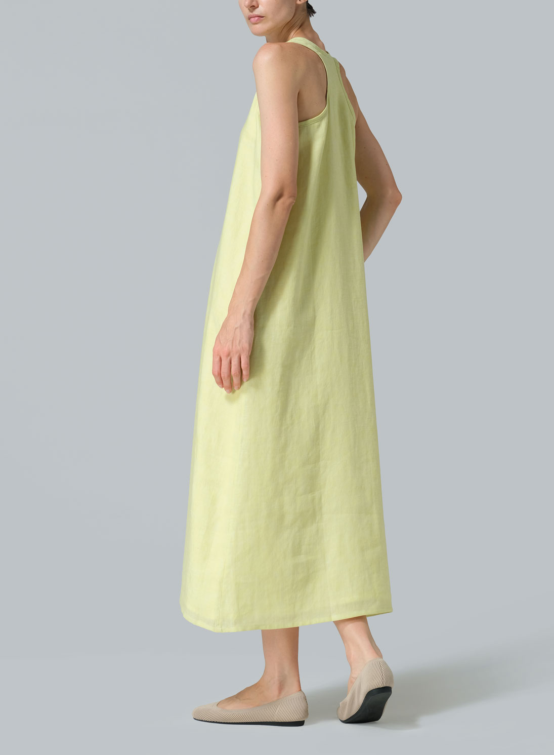 Linen Layering A-line Maxi Dress