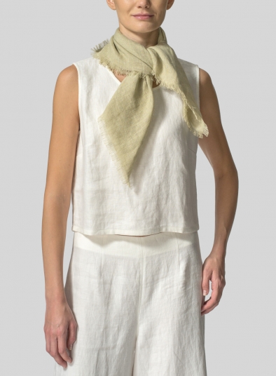 Linen Pale Goldenrod Square Scarf