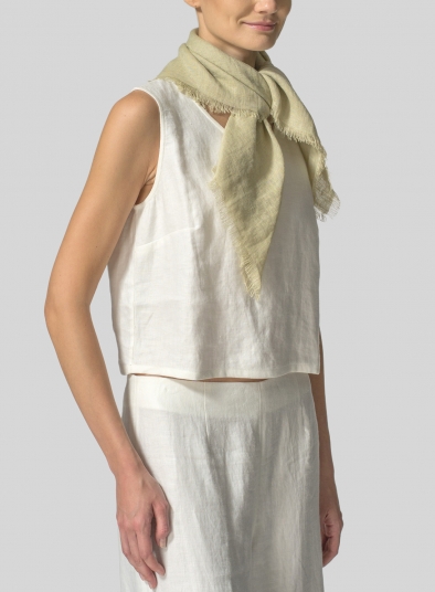 Linen Pale Goldenrod Square Scarf