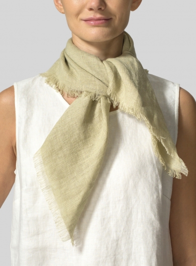 Linen Pale Goldenrod Square Scarf