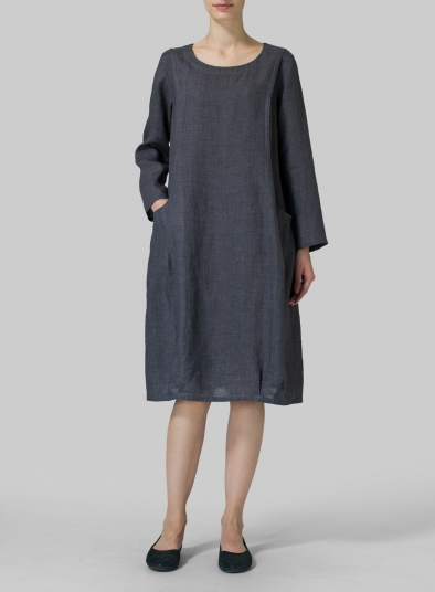 Linen Luxe Pocketed Dress - Plus Size