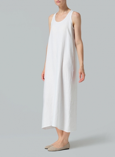 Linen A-line Maxi Dress