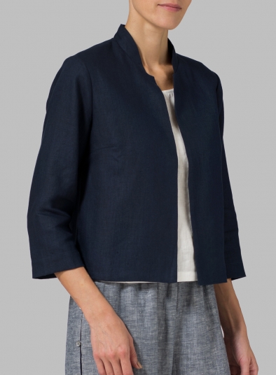 Linen Crop Blazer