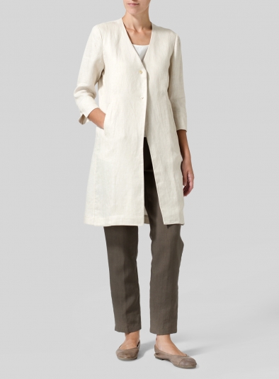 plus size linen coats & jackets