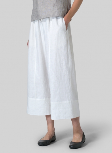 Linen Wide Straight Leg Pants