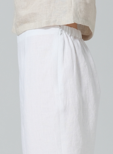 Linen Narrow Ankle Length Cropped Pants