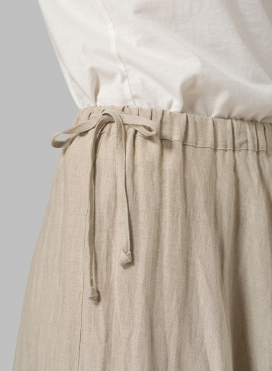 Linen Long Flared Skirt