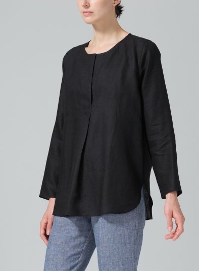 Linen L/S Relaxed Fit Blouse