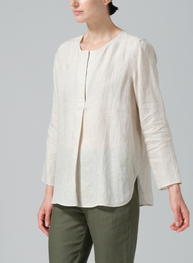 Linen L/S Relaxed Fit Blouse