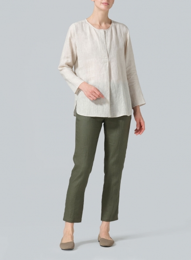 Linen L/S Relaxed Fit Blouse