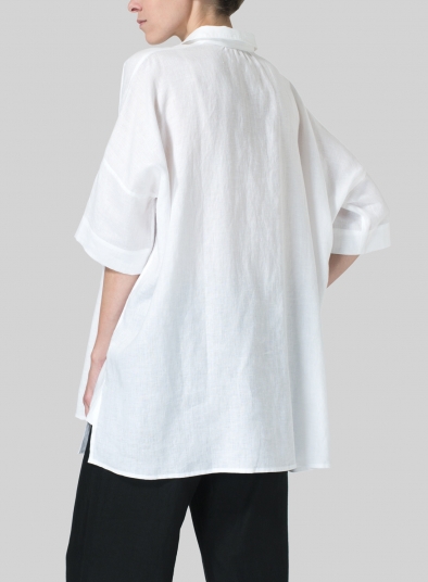 Linen Oversized Tunic - Plus Size