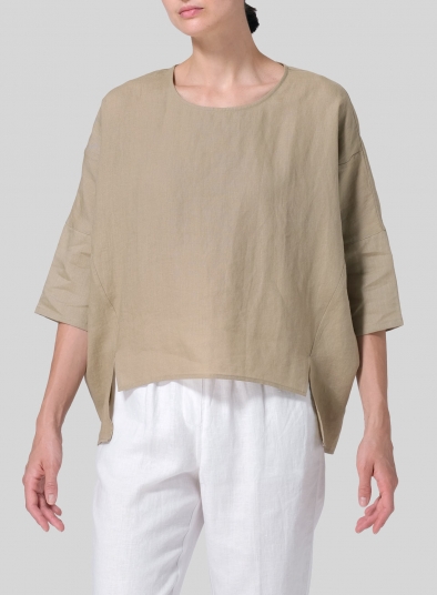 Linen High-Low Top