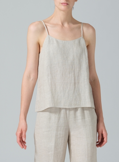 Linen Spaghetti Strap Cami Top