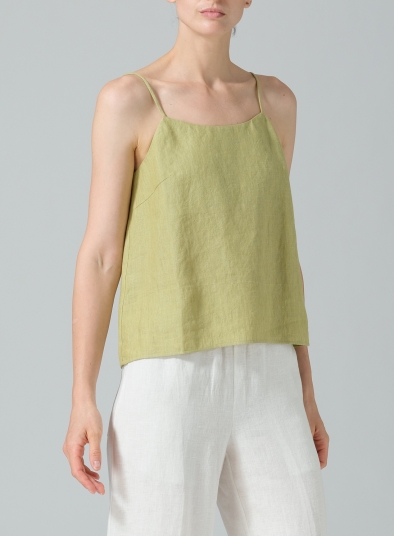 Linen Spaghetti Strap Cami Top