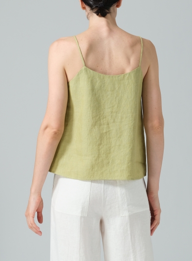 Linen Spaghetti Strap Cami Top