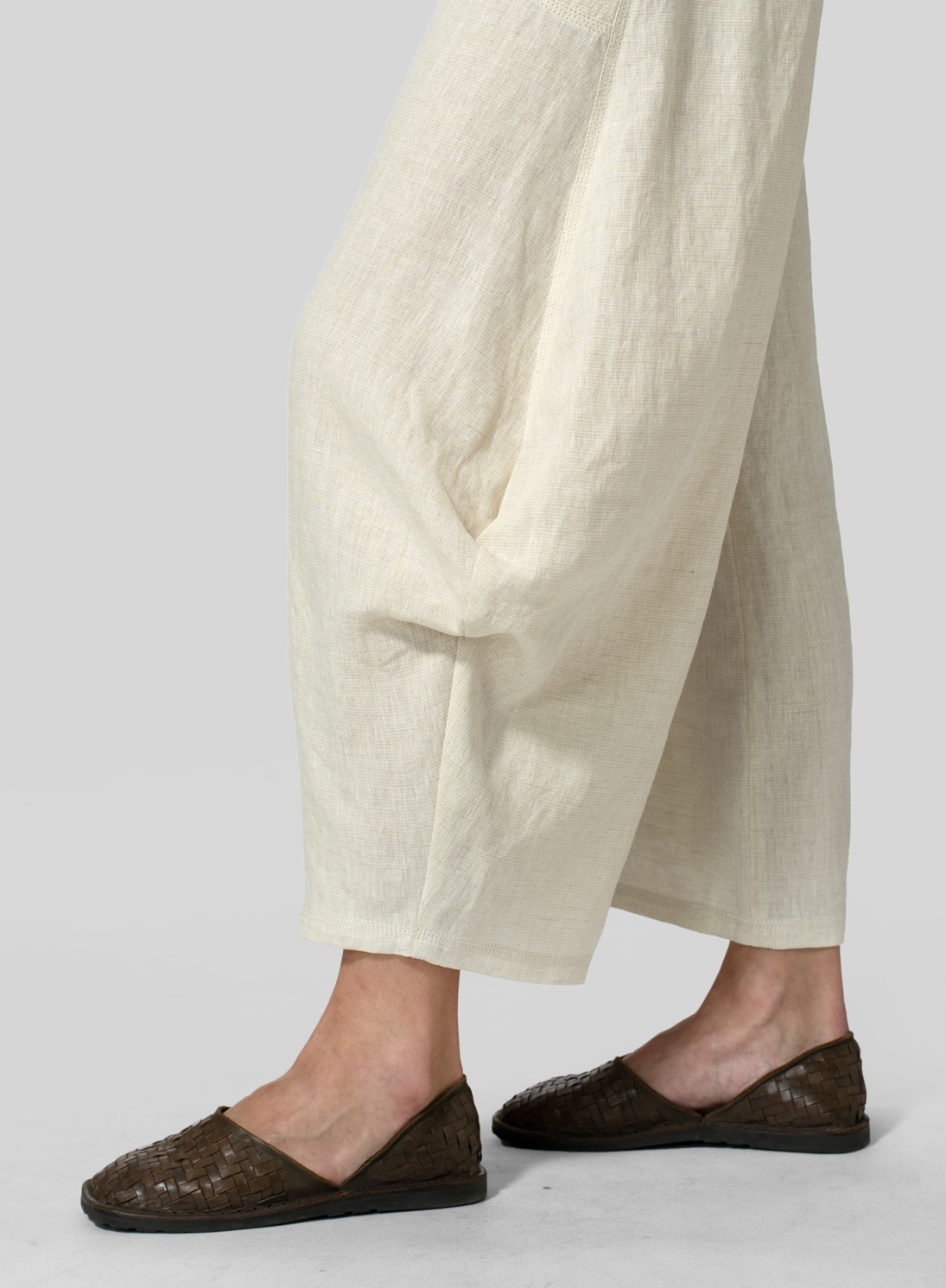 Linen Flared Leg Pants