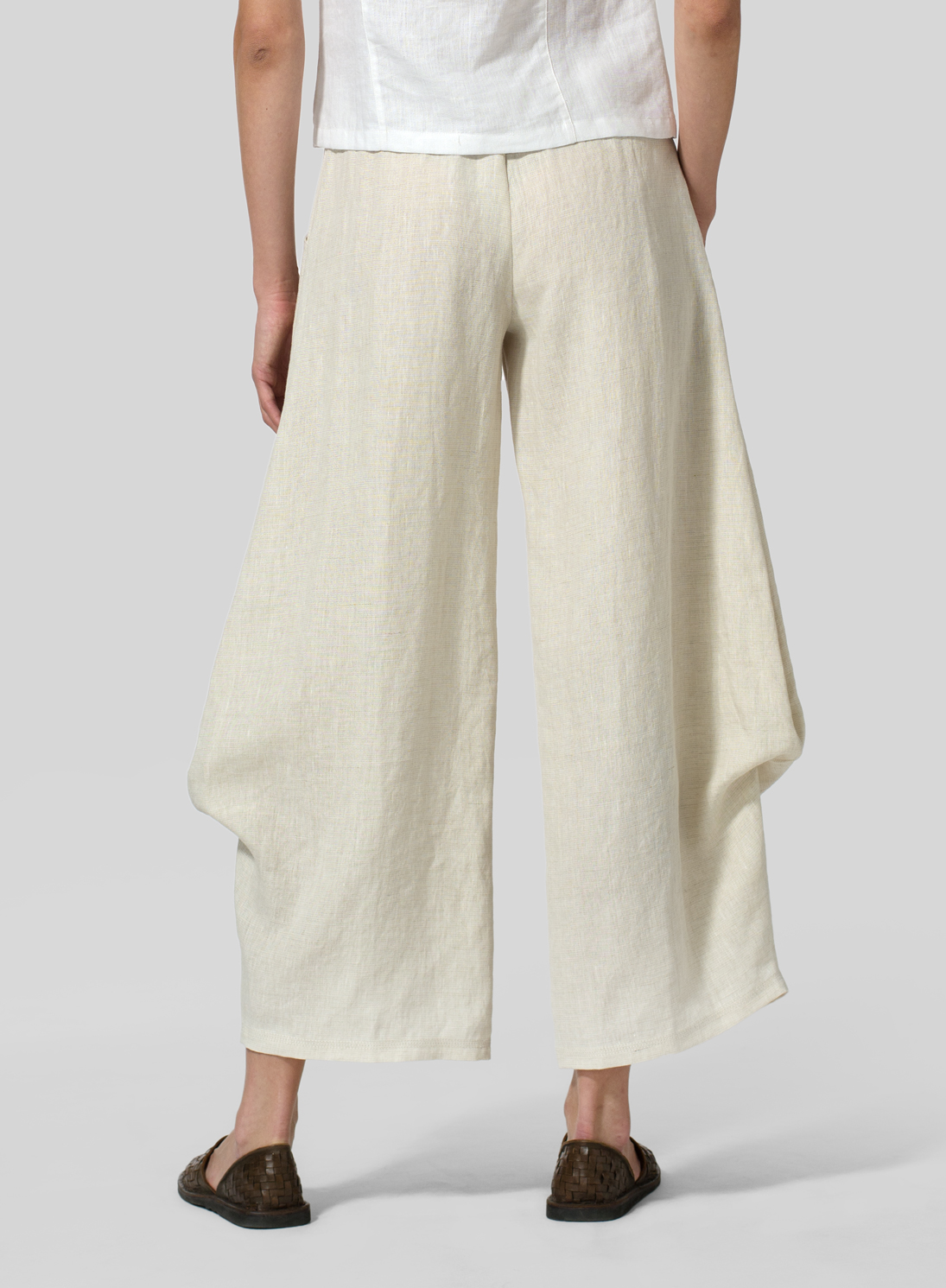 Linen Flared Leg Pants