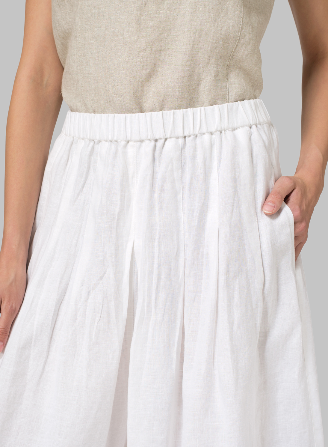 Linen Pleated Culottes