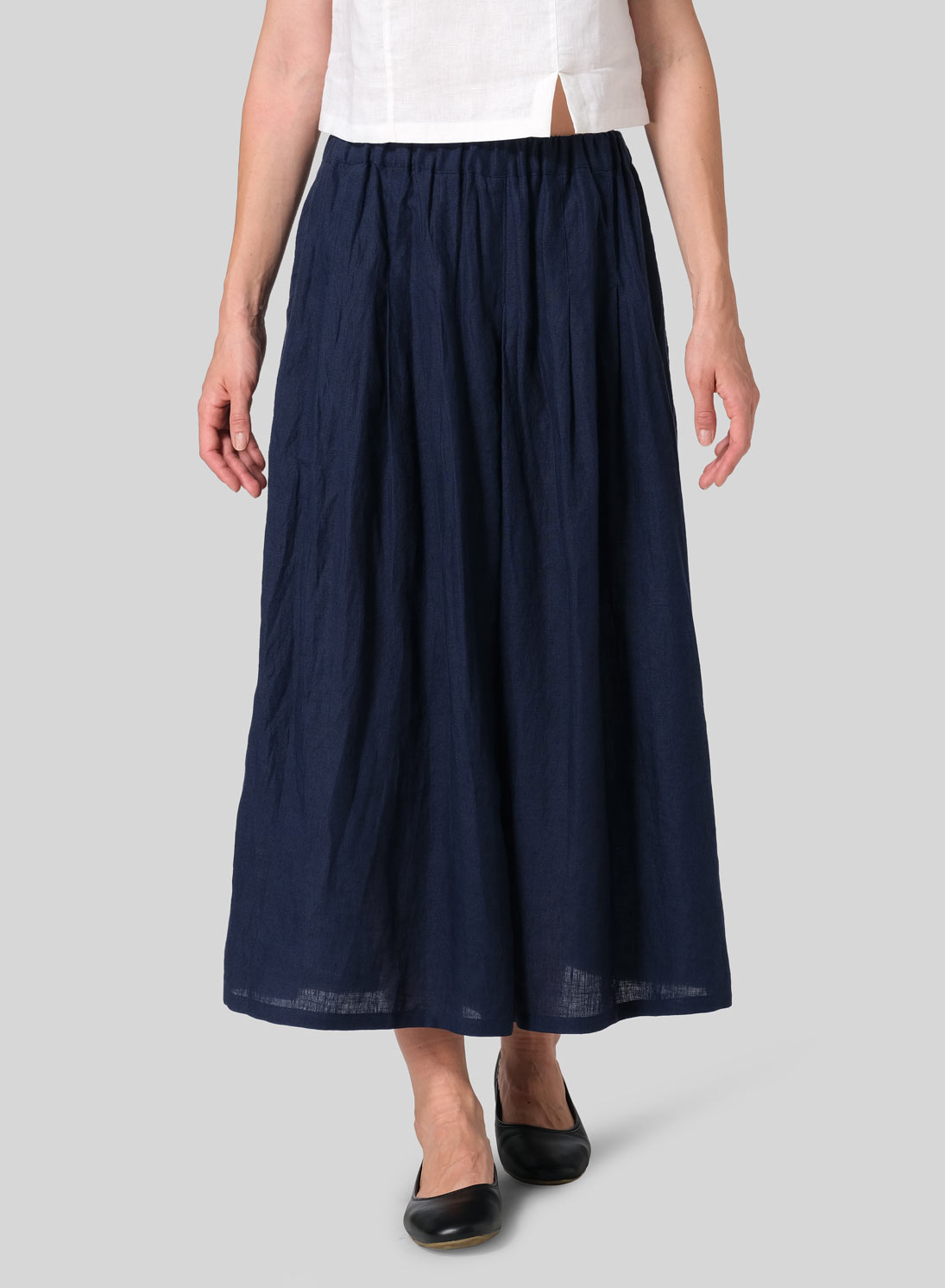 Linen Pleated Culottes