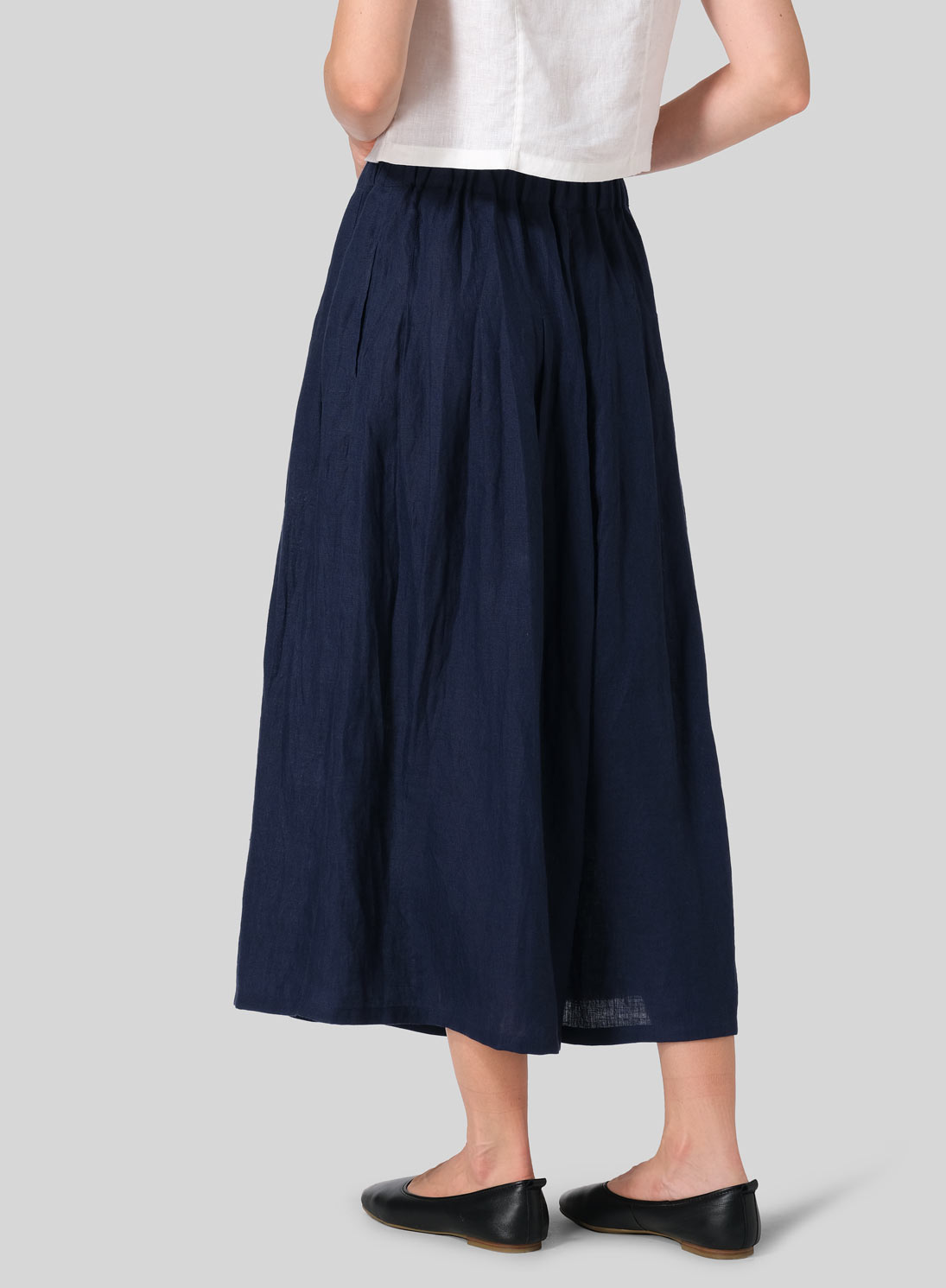 Linen Pleated Culottes