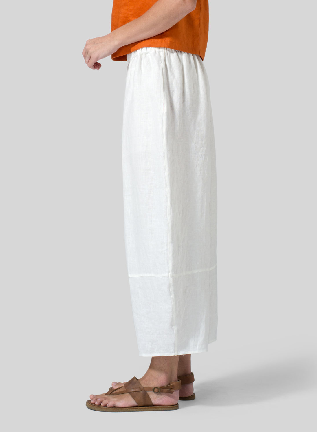 Linen Lantern Ankle Pants