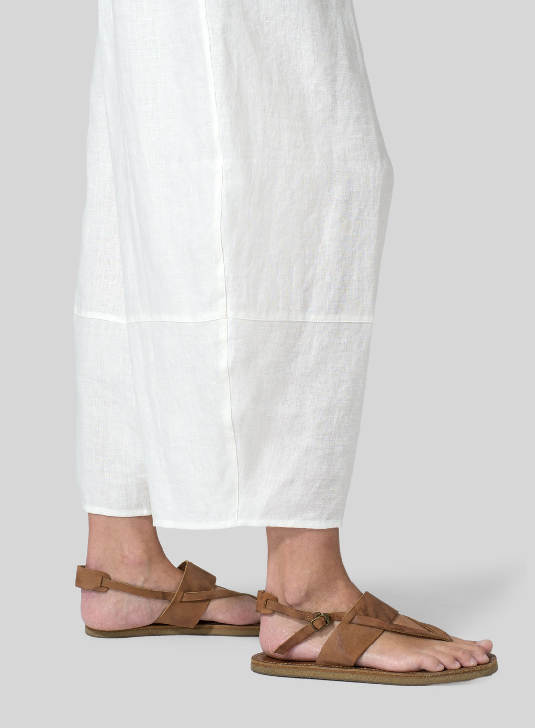 Linen Lantern Ankle Pants