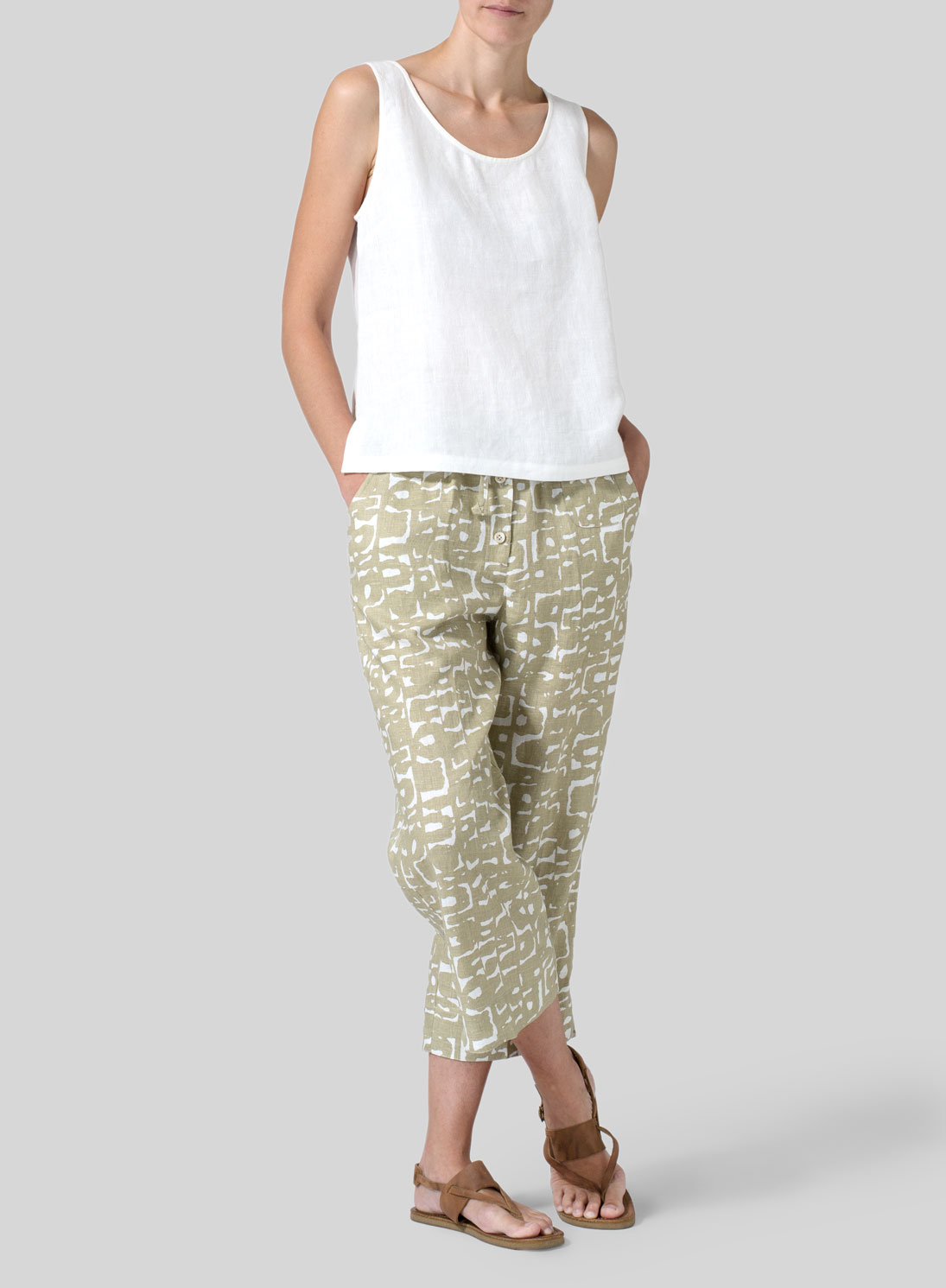 Linen Cropped Pants